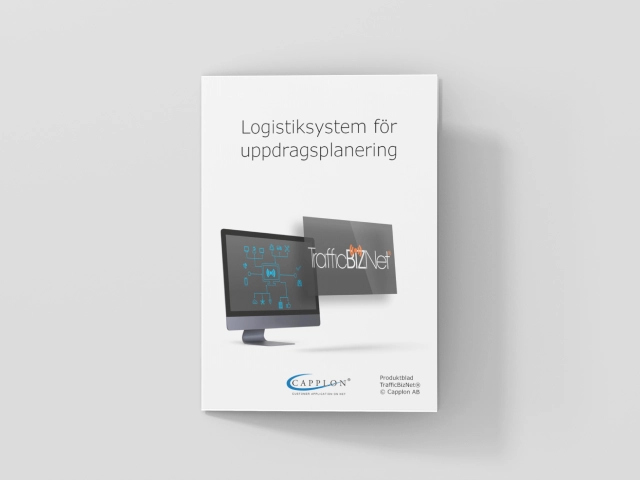 Produktblad för transportledningssystem för åkerier.